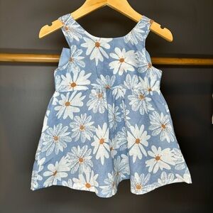 Blue Floral Sleeveless Dress